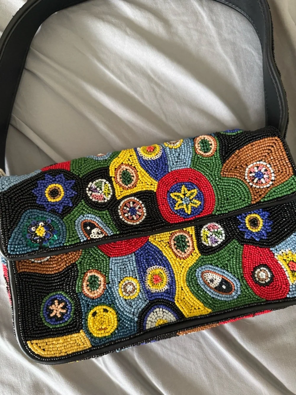 NWT STAUD Tommy Beaded Bag, Millefiori - Picture 5 of 9